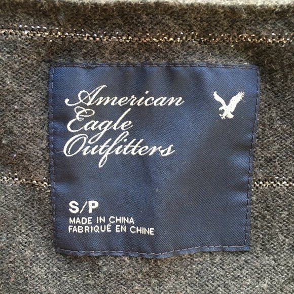 American Eagle Outfitters Grey Striped Cardigan - Picture 4 of 7